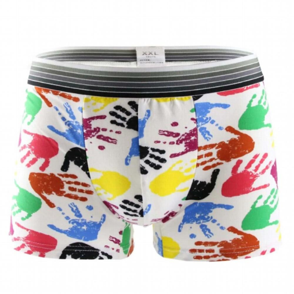 Men Erotic Lingerie Print Low Waist Boxer Shorts Soft Breathable Sexy Bulge Pouch Underpants Elastic Waistband Underwear