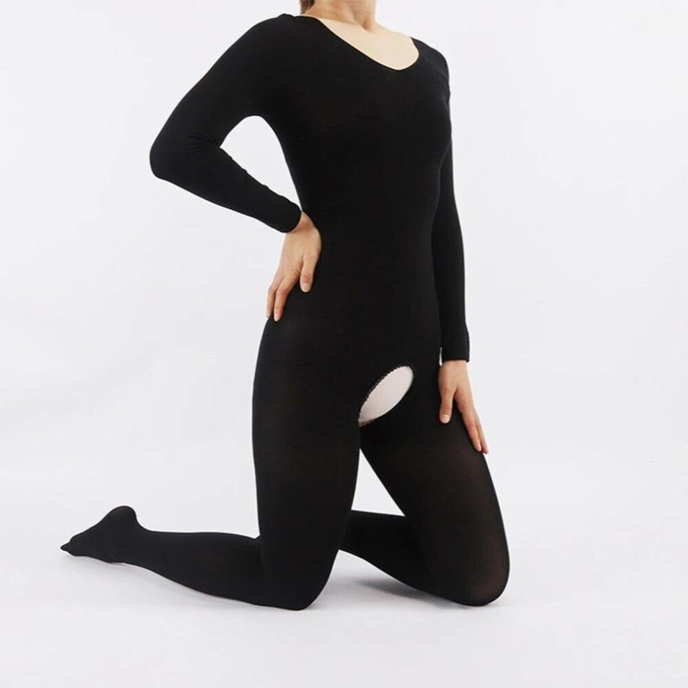 Sexy Men Body Stockings Transparent Bodysuit Pantyhose Opened Sheath Sleeve Tight Stocking Crotch Close Erotic Lingerie