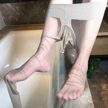 Men Low Waist Tights Stocking Thin Seamless Fitness Anti-hook Silk Sissy Leggings Socks Lingerie Porno Transparent Body Stocking
