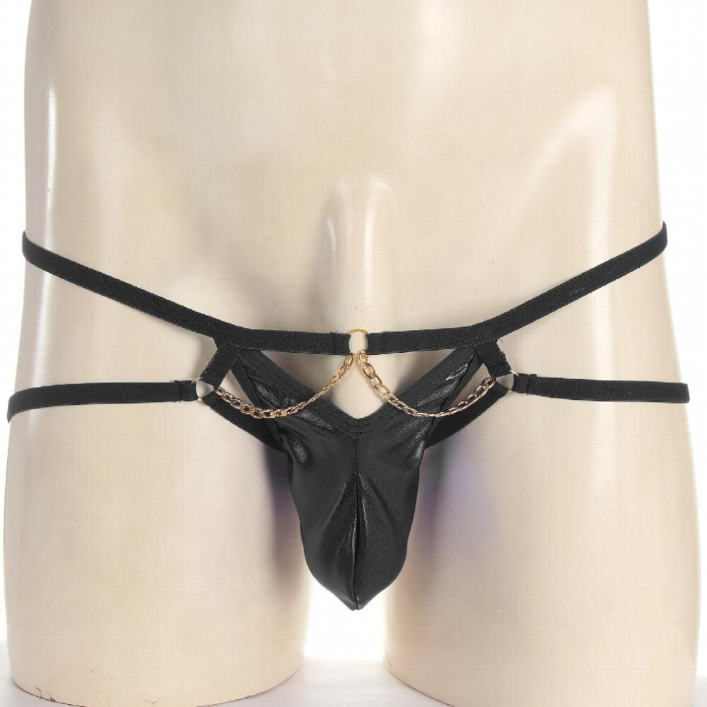 Mens Open Butt T-back Thongs Briefs Panties Bulge Pouch G-string Low Rise Thong Underwear Nightwear Nightclub Stage Show Costume
