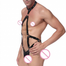 Mens Erotic Lingerie Bodysuit Cover Thong Bondage Set Lencer?a Femenina Sexy Costume Men Sexy Lenceria