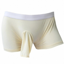 Mens Sissy Sexy Boxer Briefs Underwear Lingerie Stretch Thong Underpants with Open Penis Sheath Nightwear Male Exotic Homewear