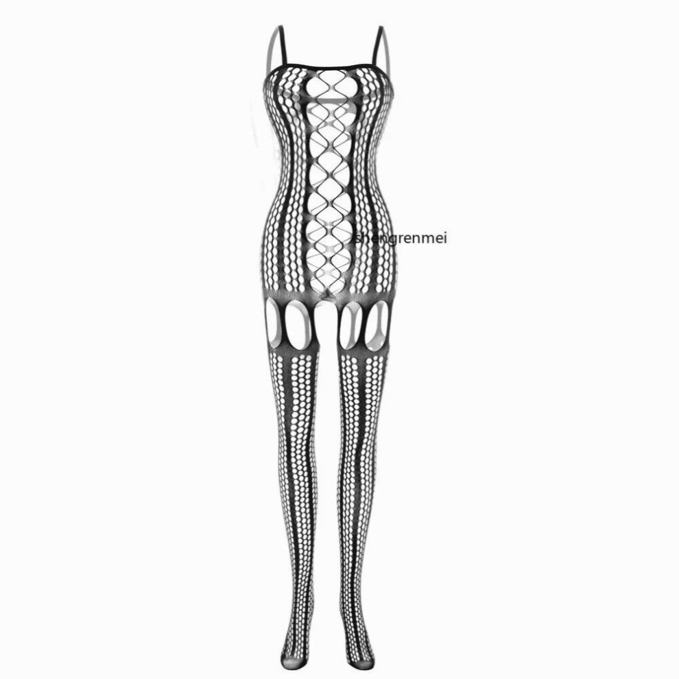 Mature Men Jacquard Underwear Sexy One-piece Lingerie Mesh Suspenders Pantyhose Hollow Shoulder Straps Sleepwear Sexy Clothing