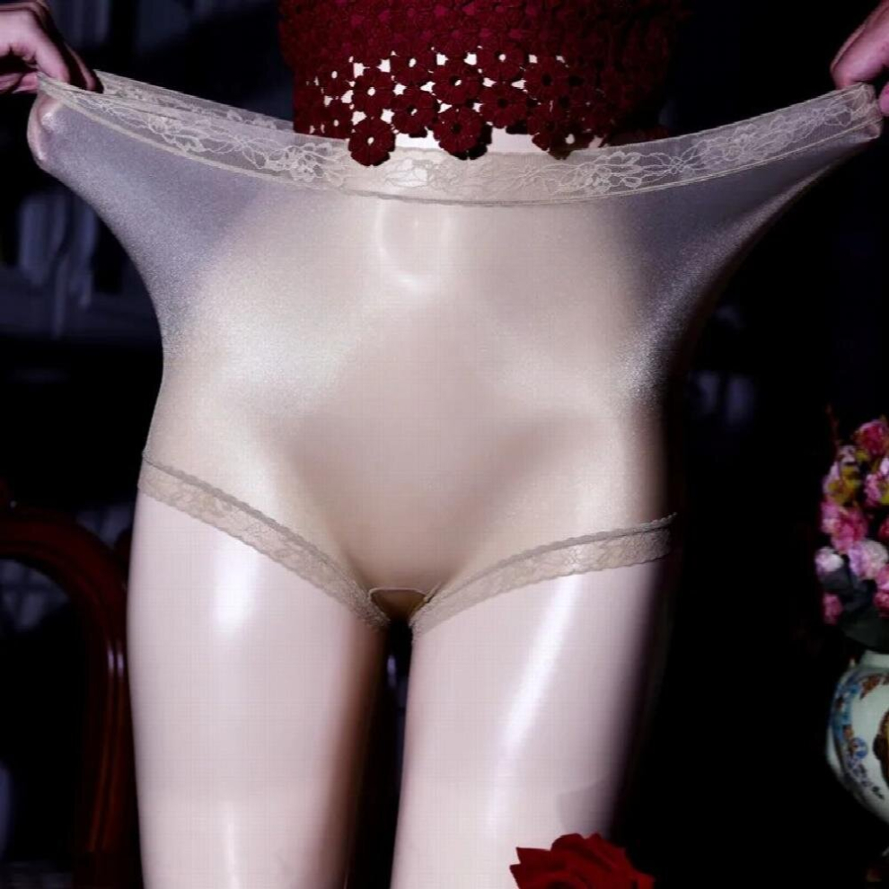 Sexy Glossy G-string Gay Men Panties Sheer Underwear U Convex Pouch Sheath Sissy Lace See Through Briefs Male Breathable