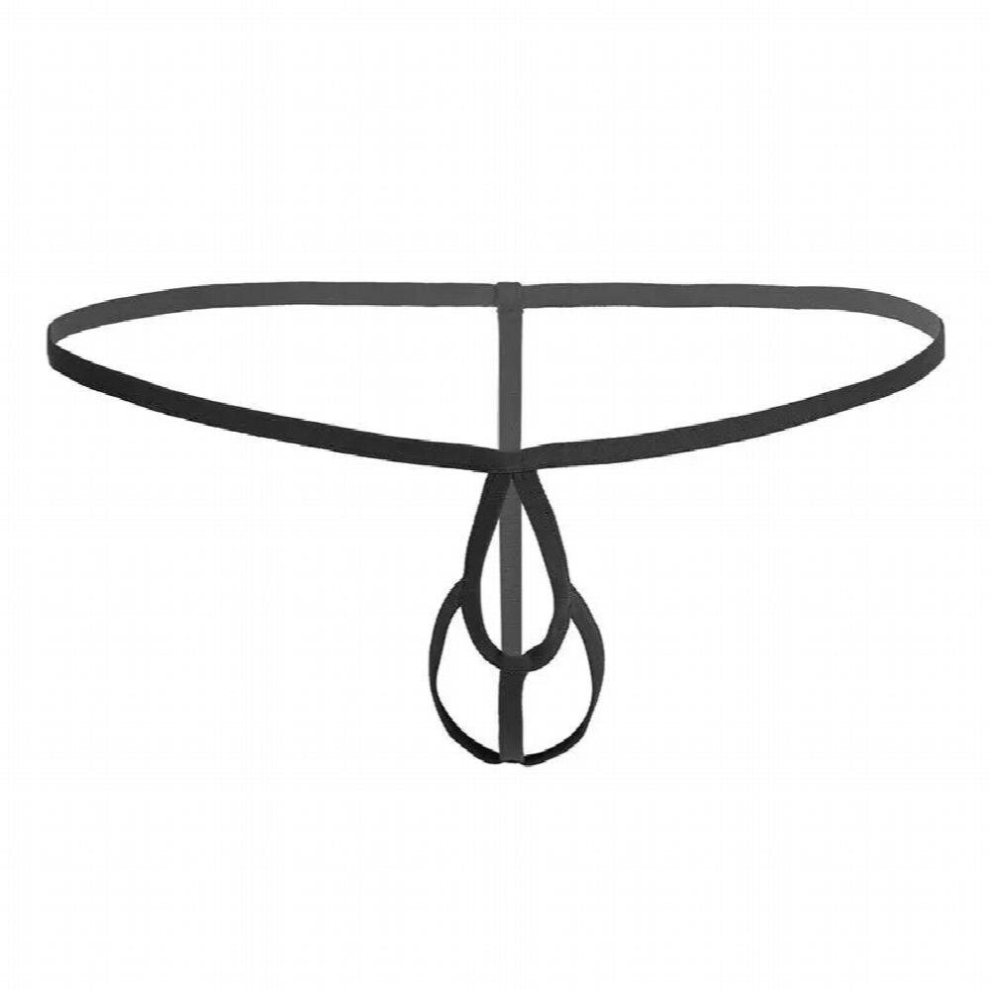 Male Mens Lingerie Sexy Crotchless and Open Butt Bikini G-string Underwear with Penis Ring Gay Bikini Open Butt Panties