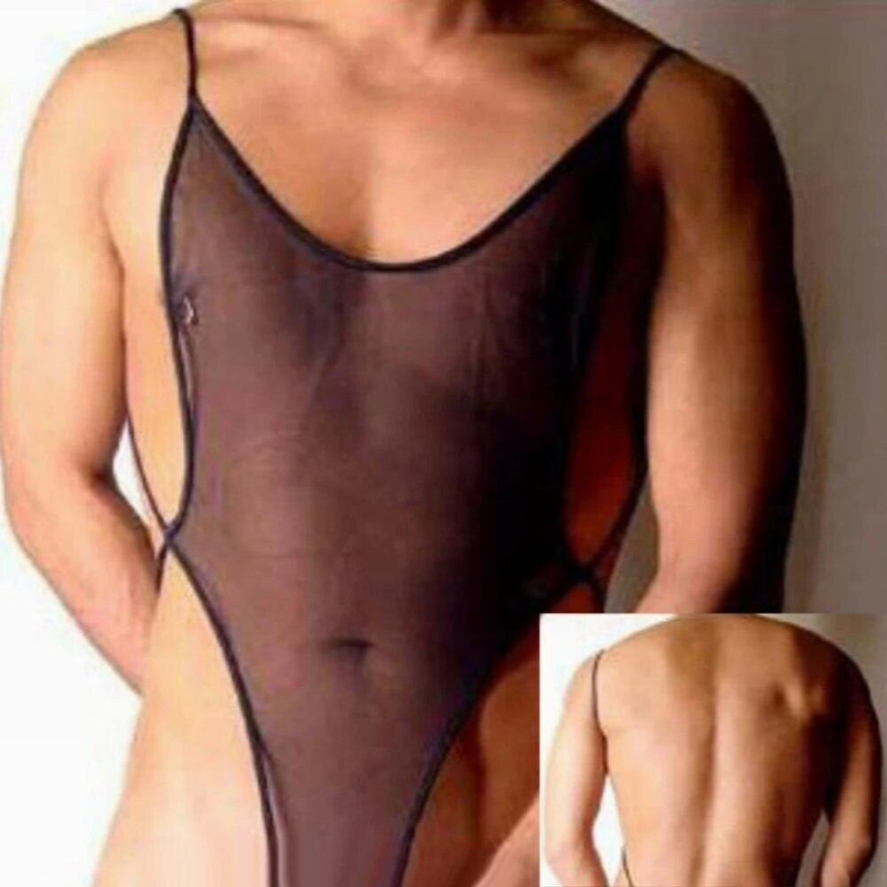 Multicoloured Mens Bellyband Transparent Sexy Underwear Stretch Open Back Sexy Mesh Erotic Lingerie G-String Bikini Singlet Mens Underware