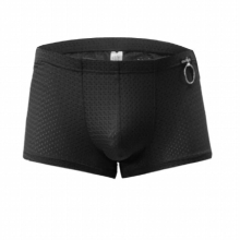 Sexy Mens Boxers Shorts Transparent Mesh See Through Erotic Underpants Low Rise Man Sex Underwear Lingerie Trunk