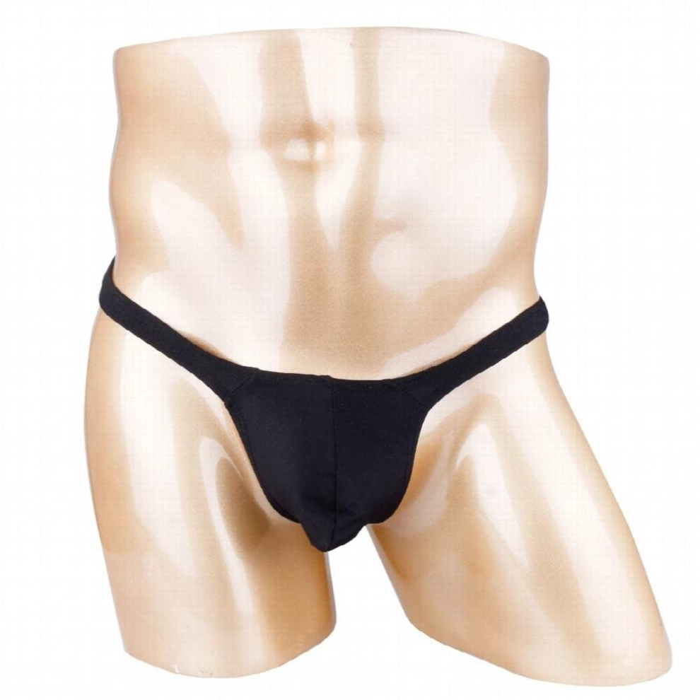 Mens Sexy Stretchy Briefs G-String T-Back Bikini Panties with Bulge Pouch Erotic Breathable Underwear Thong Nightwear Lingerie