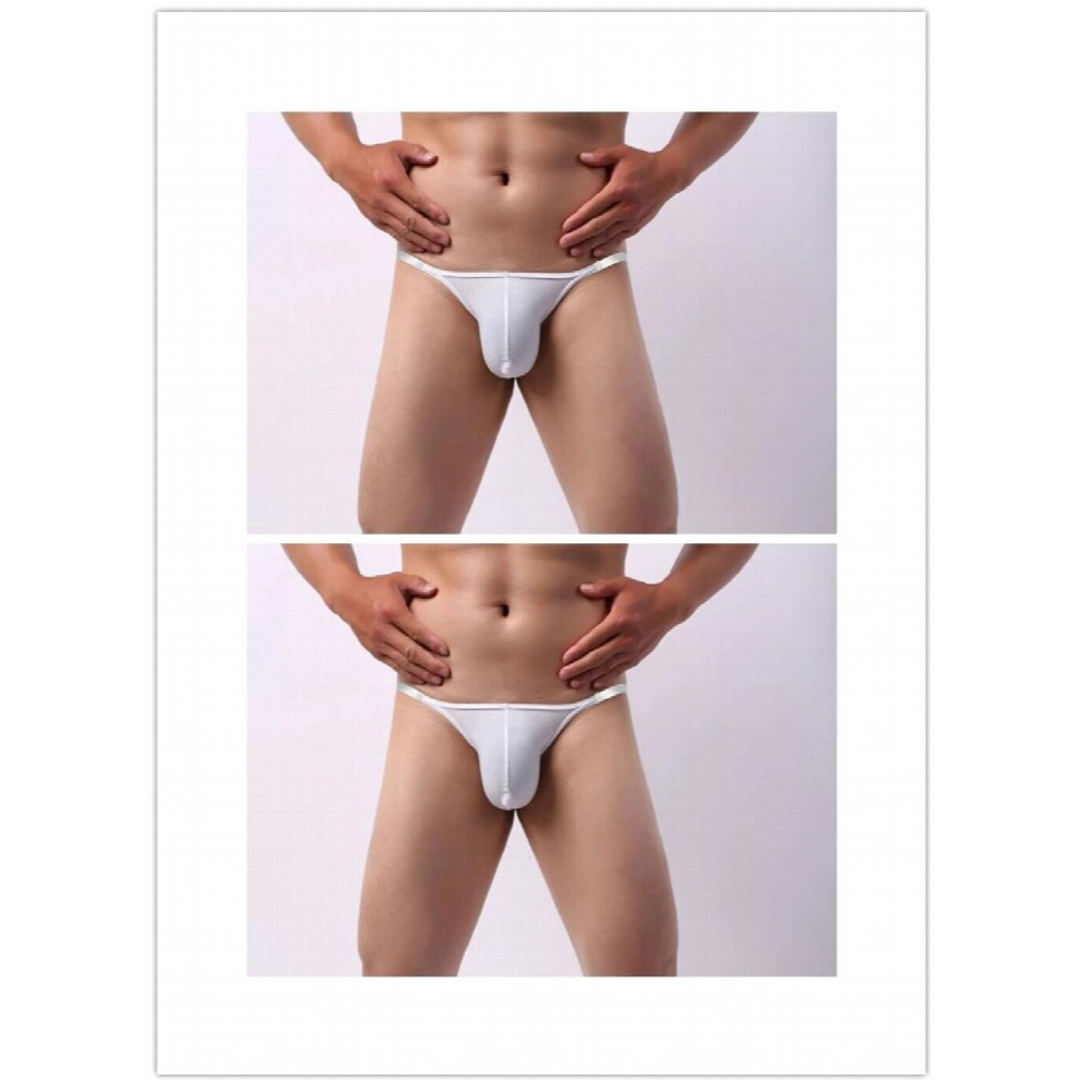 2pcs Mens Sexy Panties Penis Pouch Briefs String Low Waist Erotic Underpants Breathable Male Mini Panties Gay Lingerie Cueca