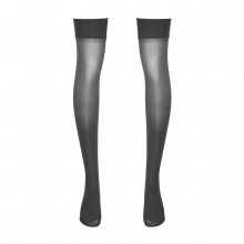 Men Erotic Accessories Glossy See-through Stockings Thin Solid Stretchy Sheer Thigh High Socks