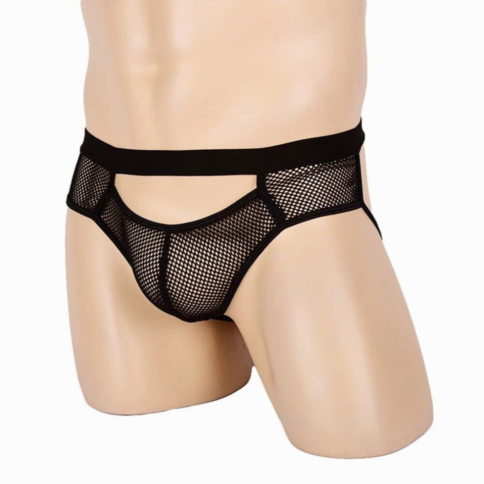 Breathble Hollow Out Mens Backless Thongs Fishnet Jockstrap Mens G-string Underwear Penis Pouch Tanga Sex Panties