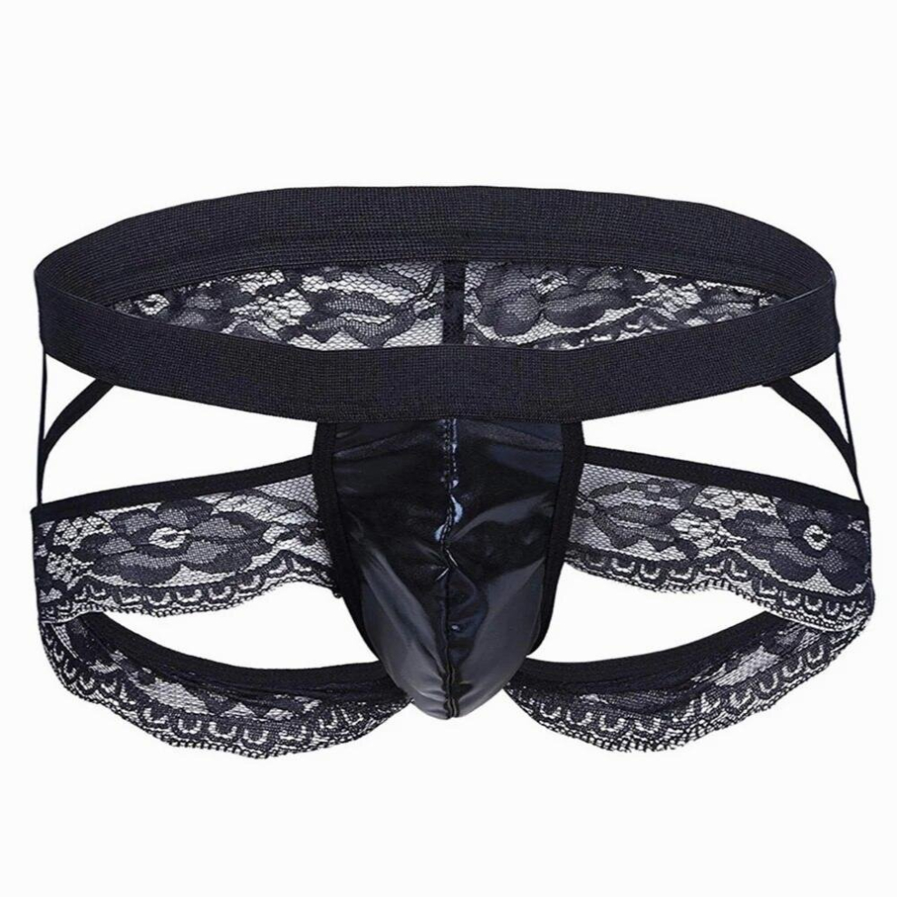 Black Mens Panties Gay Sissy Lace Thongs Sexy Lingerie Erotic Tights G-String Lingerie Temptation Mens Panties