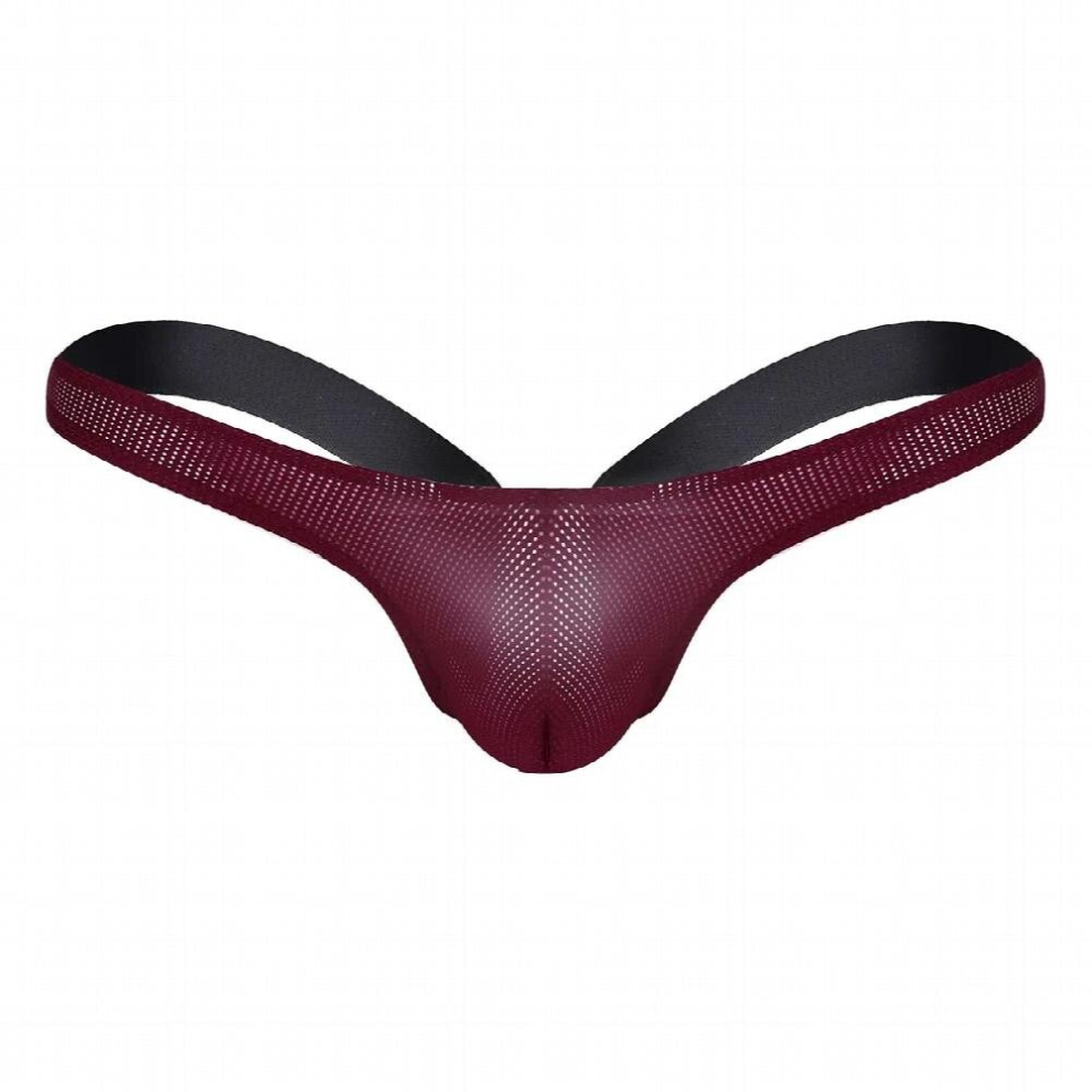 Mens See Through Mesh Underpants Open Back Jockstrap Panties Stretchy Bikini Briefs Elastic Waistband G-string Thong Underwear