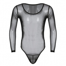 Men One-Piece See Through Mesh High Cut Jumpsuit Gay Erotic Nightwear Underwear Transparent Tights Body Bodysuit Lingerie M-3XL