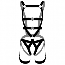 Harness Mens Lingerie Bodysuit with Leg Ring Body Shoulder Chest Elastic Harness Belt Double Shoulder Straps Sexy Erotic Costume