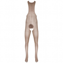 Mens Glossy Crotchless O Neck Bodystocking Lingerie Sexy See-through Leotard Costume Open Penis Pouch Erotic Tights Bodysuit