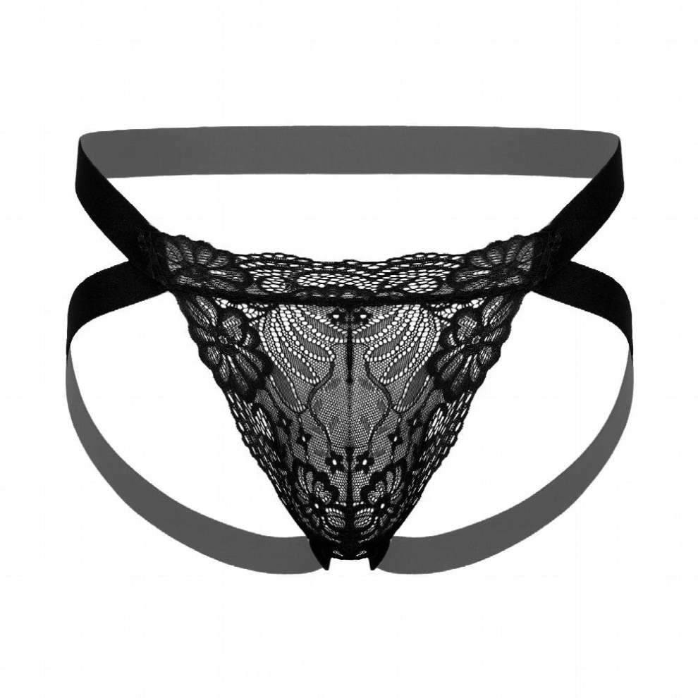 Multicoloured Men Bulge Pouch Thong See-Through Lace G-String Panties Gay Sissy Open Butt Jockstrap Underwear