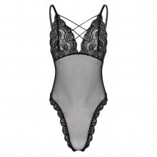 Men Sissy Lingerie See-through Mesh Lace Patchwork Bodysuit Underwear Crisscross Strappy Adjustable Straps Leotard Jumpsuit