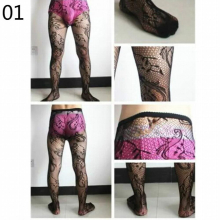 Exotic Man Pantyhose Mens Collants Mesh Tights Male Body Stocking Guy Underwear Sexy Lingerie Strumpfhose