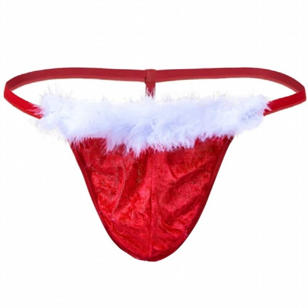 Sexy Men Christmas lingerie Bikini Thong G-String T Back Underwear Crotchless Panties Novelty Erotic Lingerie Flirting Clothing