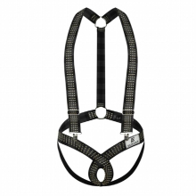 Body Bondage Costume Mens Chest Harness Bodysuirt Lingerie With O-Ring Men Halter Neck Straps Night Clubwear
