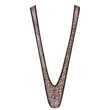 Male Mens Leopard Print One-piece Stretch Deep V-shaped Mankini Thong Underwear Lingerie Suspender Bodysuit Swimsuits