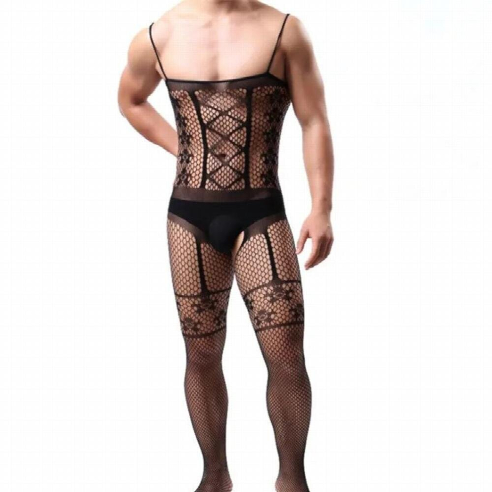 Sexy lingerie latex erotic lingerie bodystocking catsuit body suit male crotchless man sexy intimates costumes underwear hose