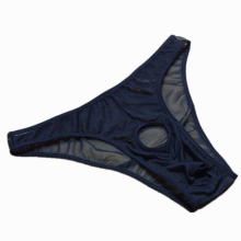 UNWE High Elastic Men Penis Hole Underwear Men Sexy Open Crotch Briefs Ultra-thin Breathable Mesh Male Slips Bulge Gay Funny