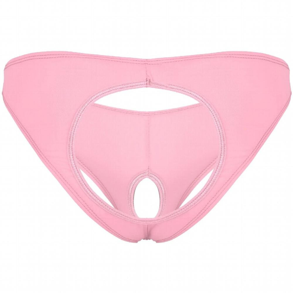 Mens Hollow Out Open Butt Briefs Exotic Panties Lingerie Party Underwear Low Waist Elastic Waistband Open Penis Sissy Underpants