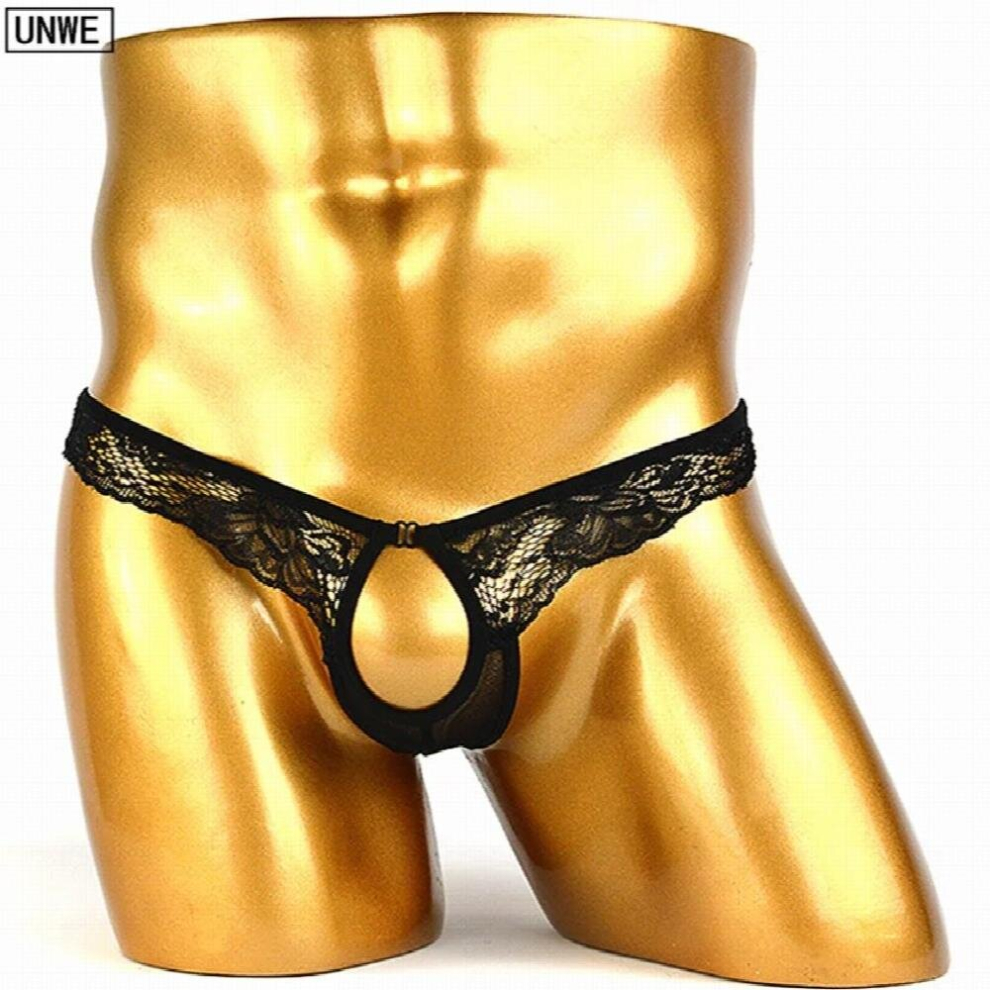 Open Crotch Mens Mesh Thong Gay Penis String Homme Mens Sexy Underwear Transparent Low Waist G-string