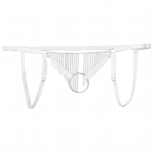Men Exotic Panties O Ring Strappy G-string Low Waist Crotchless Thongs Elastic Waistband T-back Open Butt Underwear