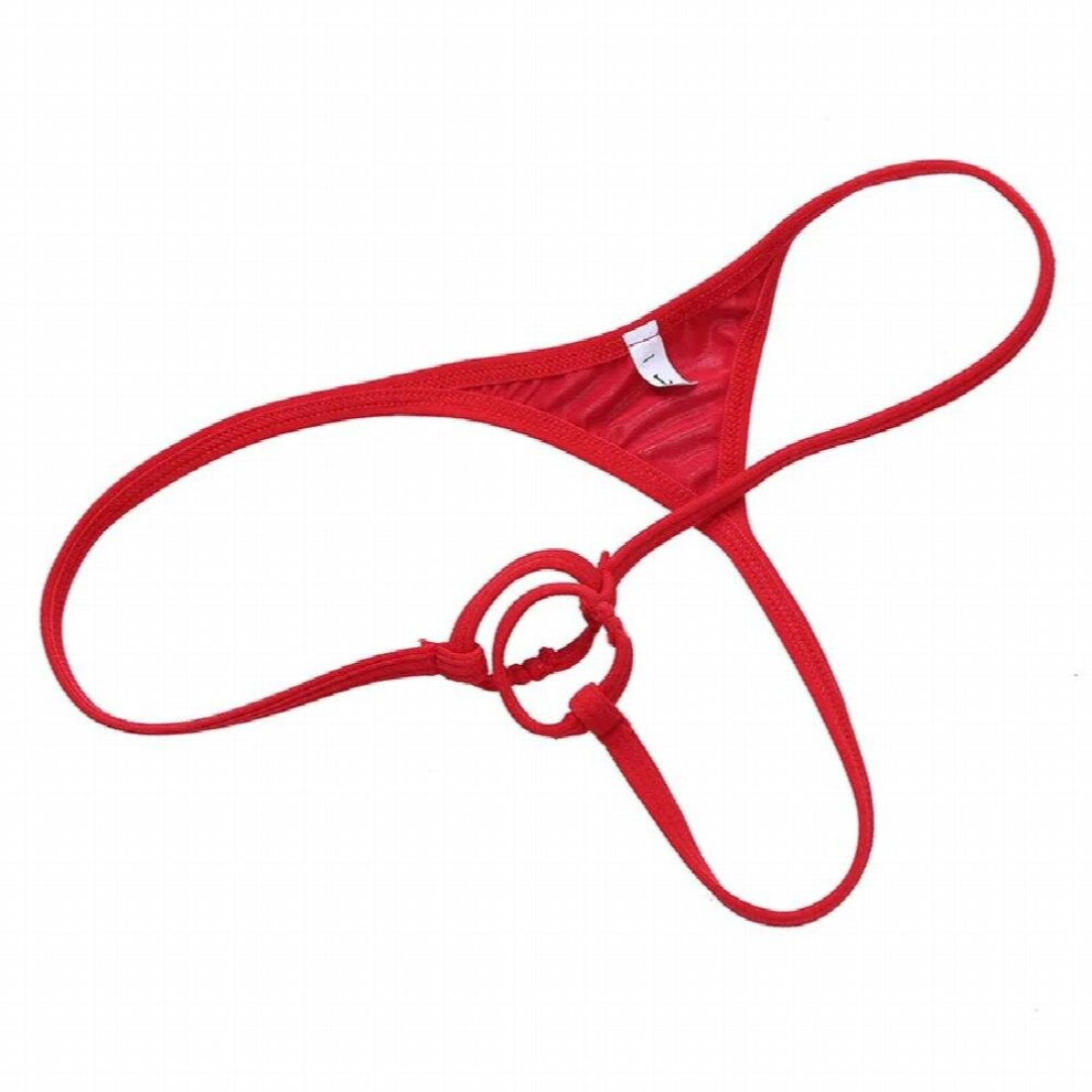 Multicoloured Sexy Men Lingerie Patent Leather G-String Thong With Two Penis Hole Bikini Briefs Underwear Underpants Mens Panties