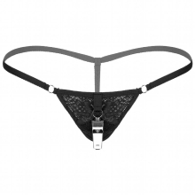Men See-through Lace Bulge Pouch Thongs Panties Sexy Low Waist Floral Underpants Whistle Decor Breathable G-string Underwear