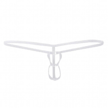 Mens Crotchless T-back Briefs Low Rise Front Two O-ring Holes G-String Thongs Solid Elastic Waistband Lingerie Underpants