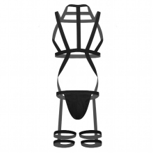 Harness Mens Erotic Lingerie Costume Body Shoulder Chest Harness Belts Thong Underwear Lingerie Leg Belt Briefs for Honeymoon