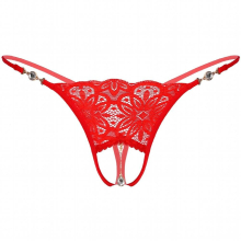 Mens Floral Lace Crotchless Brief Rhinestone Pendant T-back Panties Sissy Underwear Low Rise G-string Thongs Lingerie Underpants