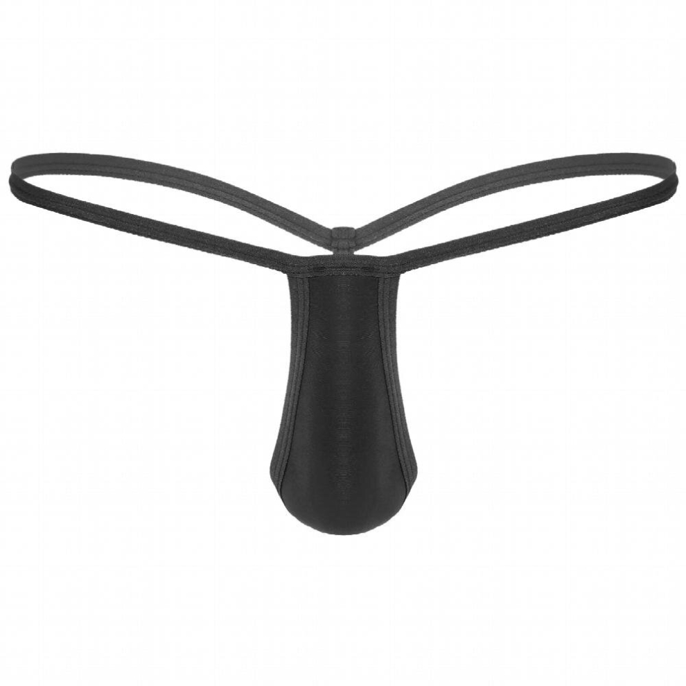 Mens Erotic Solid Bulge Pouch Thong Mini T-back Low Rise Sexy G-string Lingerie Underpants Underwear Thong