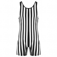 Mens Striped Wrestling Singlet Bodysuit Weight Lifting Stretchy Workout Fitness Gymnastic Leotard Outfits Athletic Jumpsuit