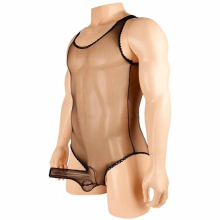 Sexy Men Erotic Sheer Bodysuit ultra-thin Transparent sissy Body Stocking Open Crotch body stocking Penis Pouch Sexy Underwear