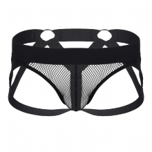 Mens Lingerie G-string Briefs Underwear See Through Fishnet Bulge Pouch Open Back Underpants Hollow Out Strappy Jockstrap