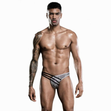 MenS Sexy Underwear Tight-Fitting Hollow Mesh Elastic Belt Bandage Stitching Erotic Briefs Pants