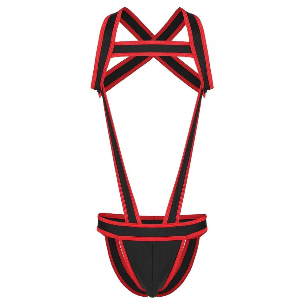 Mens Jockstrap Crotchless Underwear Wrestling Singlet Body Straps Jumpsuits Leotard Man Sexy Lingerie Bulge Pouch Bodysuits