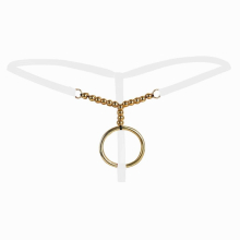Men Lingerie O-rings Beads G-string Bikini Underwear Underpants Sexy Wetlook Sissy Gay Mens Panties Thong Crotchles Jockstraps