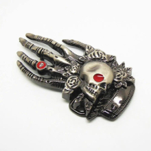 American zinc alloy material skull hand strap skull belt buckle men and women accessories