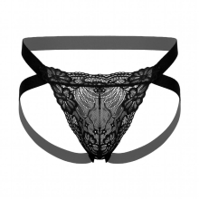 Mens Erotic See-through Lace G-string Jockstrap T-back Thongs Briefs Lingerie Sissy Underwear Bulge Pouch Sexy Panties