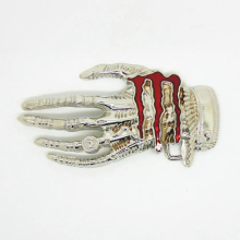 American zinc alloy material skull hand strap scratch belt buckle men and women accessories