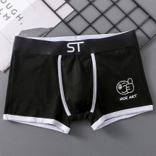 Boxers Men Teenger Cotton Boxer Underwear Pouch Stretch Breathable Calzoncillo Hombre