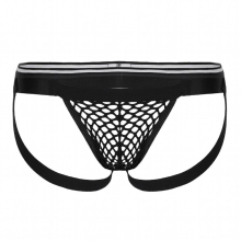 Mens Sexy Exotic Panties Fishnet T-back Briefs Lingerie Jockstraps Hollow Out Open Butt G-string Thong Underwear Underpants