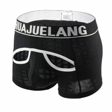Man Sexy Mesh Boxers Shorts Funny Panties Male Gay Penis Pouch Elephant Nose Jockstrap Bulge Underwear
