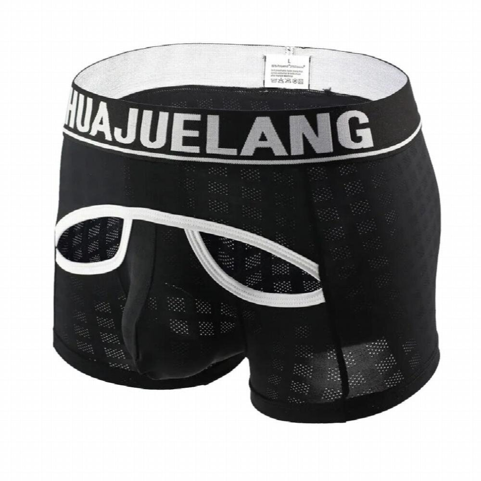 Man Sexy Mesh Boxers Shorts Funny Panties Male Gay Penis Pouch Elephant Nose Jockstrap Bulge Underwear